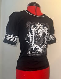 Image 2 of ryonai black x white zipper short sleeve cutsew