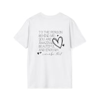 Image 3 of  T-Shirt — "You Are ENOUGH" Minimal Heart Pocket Tee