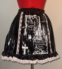 Image 1 of mana PVC black x white skirt