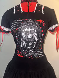 Image 3 of közi black x red leopard cutsew OP w/ choker