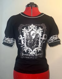 Image 1 of ryonai black x white zipper short sleeve cutsew