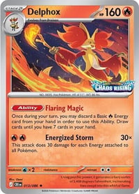 Delphox - 013/086 (Chaos Rising Stamped) - Sealed