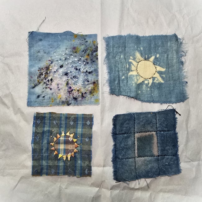 Four Loose Stitched Patches