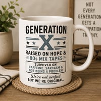 Image 1 of Generation X Mug Collection – Raised on Sarcasm & Survival