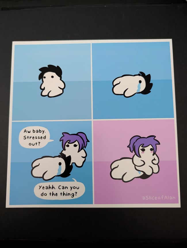 STRESSED OUT COMIC PRINT