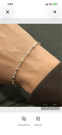 Image 3 of Dainty mixed metals bracelet 