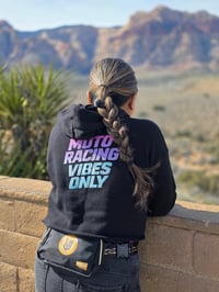 Image 1 of "Racing Vibes Only" Crop Hoodie