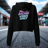 Image 3 of "Racing Vibes Only" Crop Hoodie
