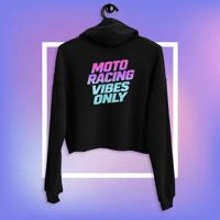 Image 4 of "Racing Vibes Only" Crop Hoodie