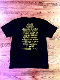 Image 2 of Hate Myself Yellow and Black T-Shirt