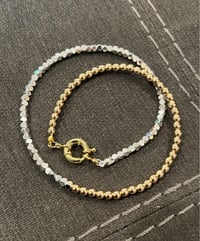 Image 4 of Mixed metals necklace with sailor clasp