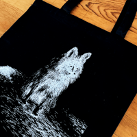 Image 3 of Pensive Fox Tote Bag