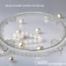 Image of Silver Jeweled Champagne Flutes and Cake Cutting Set Fleur