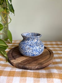 Image 1 of Blue Speckled Vase