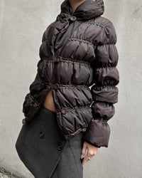 Image 4 of LEATHER TRIM PUFFER JACKET