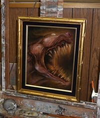Image 4 of Dogbeast - original oil painting on wood panel