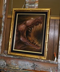 Image 3 of Dogbeast - original oil painting on wood panel