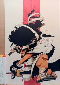 SIGNED AFRO SAMURAI ORIGINAL ART