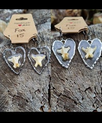 Image 1 of Ethically Sourced Fox Bone earrings 