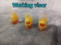 Image 2 of Mattel Space 1999 Eagle YELLOW or ORANGE HELMETS set of 3 action figure diorama 
