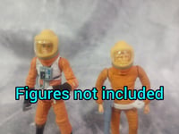 Image 4 of Mattel Space 1999 Eagle YELLOW or ORANGE HELMETS set of 3 action figure diorama 
