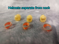 Image 3 of Mattel Space 1999 Eagle YELLOW or ORANGE HELMETS set of 3 action figure diorama 