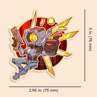 Image 3 of V1 ULTRAKILL Holo Sticker