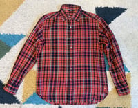 Image 1 of 45 rpm indigo yarn-dyed plaid shirt, size 4 (L)