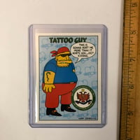 Image 1 of 1994 simpsons tattoo guy card 