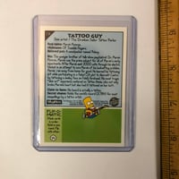 Image 2 of 1994 simpsons tattoo guy card 