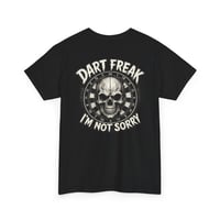 Image 1 of Dart Freak I’m Not Sorry Shirt – Skull Dartboard Graphic Tee for Dart Players