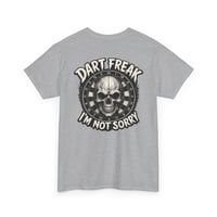 Image 2 of Dart Freak I’m Not Sorry Shirt – Skull Dartboard Graphic Tee for Dart Players