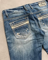 Image 7 of (W28) DISTRESSED DENIM JEANS NO. 4