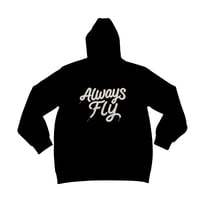 Image 2 of Black/White Birdies Always Fly Lace Hoodie