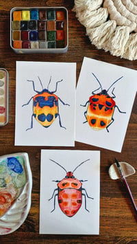 Image 3 of Set of 3 Entomology Shield Bug Prints, Digital Download