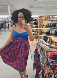 Image 3 of Pleated Floral Size 18 Skirt
