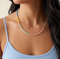 Image 1 of Funky mismatched seed bead necklace 