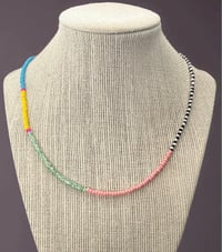 Image 2 of Funky mismatched seed bead necklace 