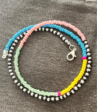 Image 3 of Funky mismatched seed bead necklace 