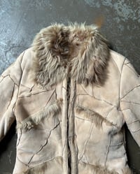 Image 6 of BEIGE PATCHWORK LEATHER JACKET