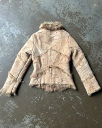 Image 5 of BEIGE PATCHWORK LEATHER JACKET
