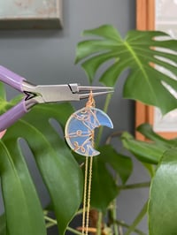 Image 3 of Opalite Gold Moon Necklace