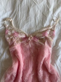 Image 3 of Vintage Y2k pink babydoll style fairy mini dress with sparkly embroidered bust 