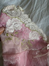 Image 4 of Vintage Y2k pink babydoll style fairy mini dress with sparkly embroidered bust 