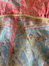 Image 8 of Vintage Y2K asymmetrical hem paisley patchwork style fairy cami with sparkles