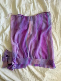 Image 3 of Vintage Y2K 2000s deadstock purple mermaid ruched bust halterneck cami with side tie detail
