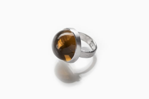 Image of "The best of all possible worlds" silver ring with citrine  · OPTIMUS MUNDUS ·