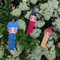 Image 1 of wood girl decoration set - grumpies