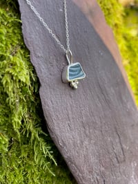 Image 2 of Blue pottery necklace