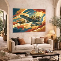 Image 1 of Stampa Fine Art ispirata al volo di una coppia di SM-79 "Sparviero"
